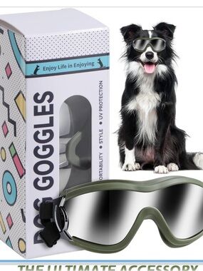 Dog Goggles Protective Pet Sunglasses in Olive Green